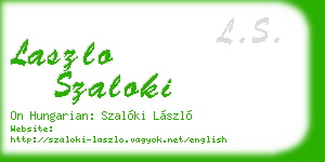 laszlo szaloki business card